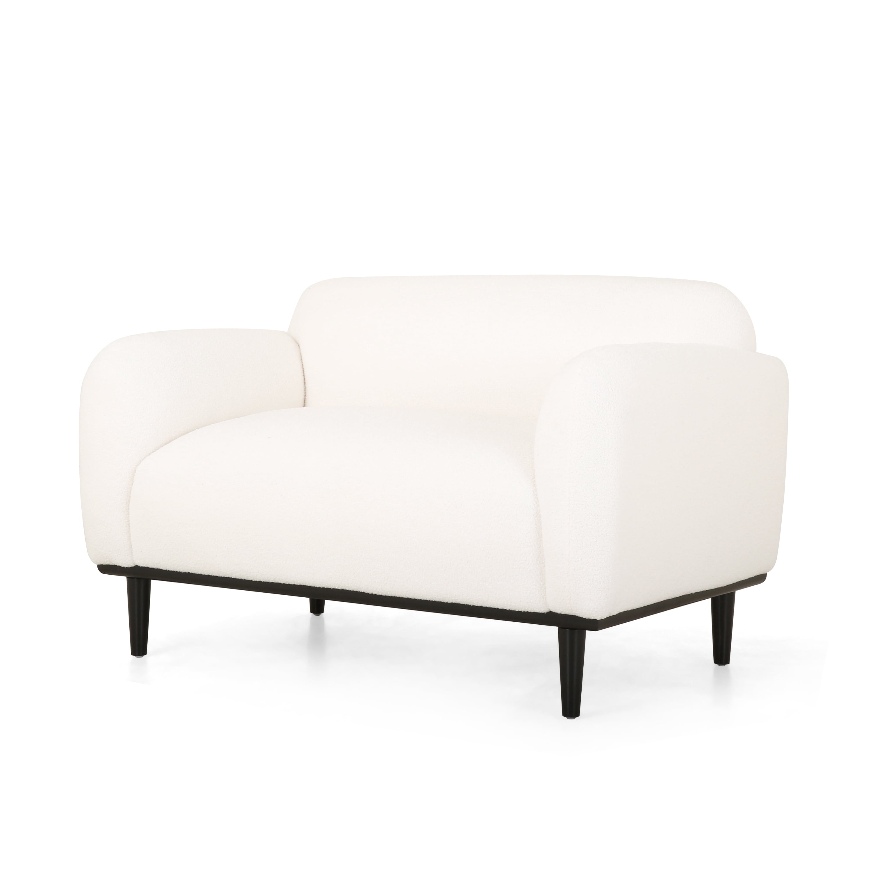 50" 2-Seater Sofa Couch for Small Space,Upholstered Loveseat Sofa Small Sofa with Soft Seat Cushion for Living Room,White