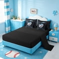 thumbnail image 3 of meiyoeat Boys Baseball Sport Games 7Pcs Queen Bedding,Modern Geometric Honeycomb Pattern Bedding Comforter Set Queen For Kids,Black Reversible, 3 of 7
