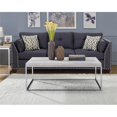 thumbnail image 5 of ACME Snyder Rectangular Wooden Coffee Table in Chrome and White, 5 of 5