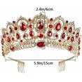 thumbnail image 4 of Women Luxurious Crystal Rhinestone Bridal Crown Princess Headpieces Girls Tiara Accessory With Comb, 4 of 4