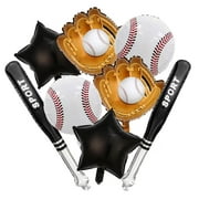 8pcs Softball Party Decorations - Baseball Balloons - Softball Foil Balloon for Sports Baseball Themed Party Decorations