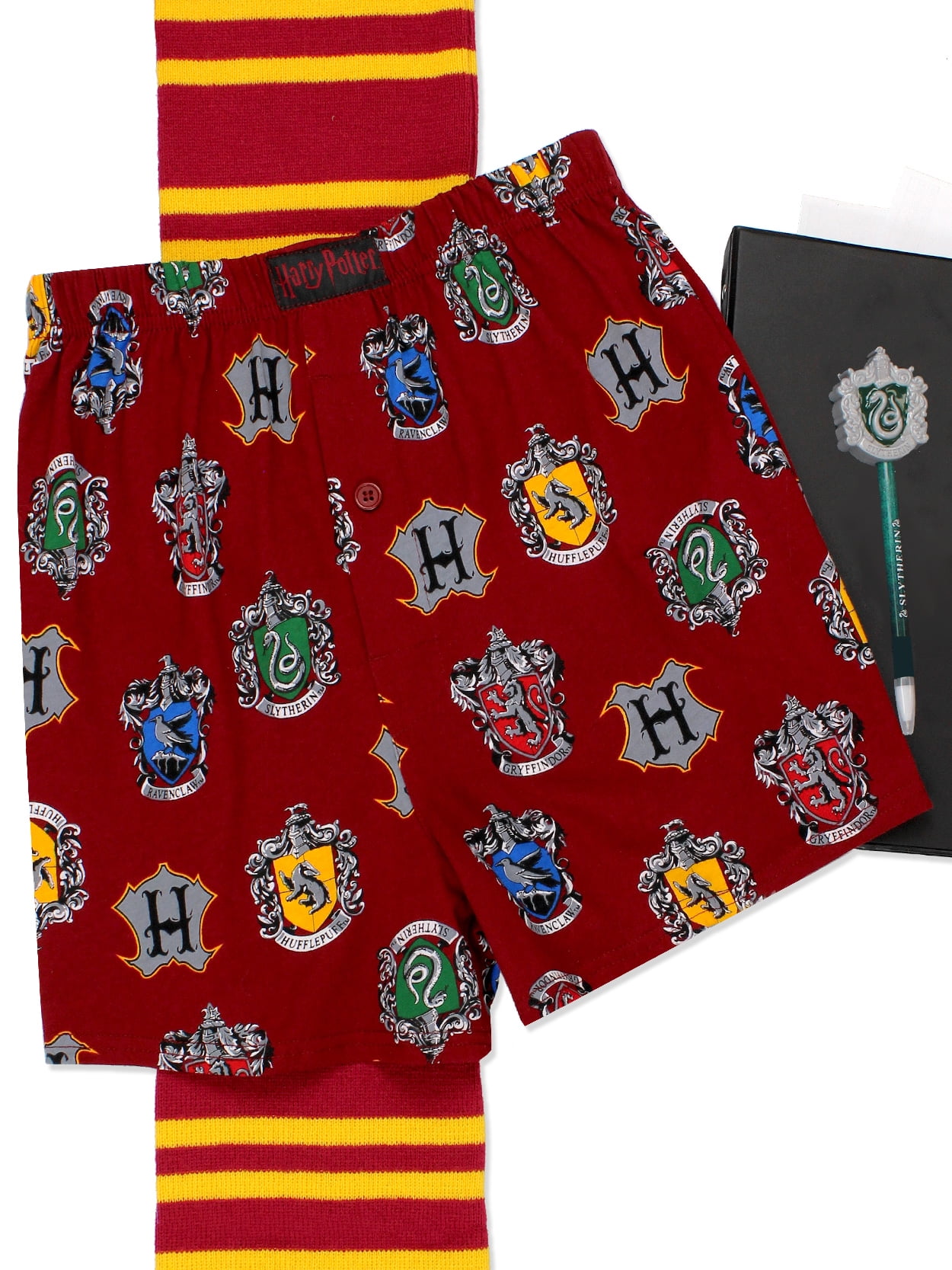 Harry Potter Hogwarts Houses Men's Briefly Stated Boxer Shorts Underwear,  Navy, Small : : Clothing, Shoes & Accessories