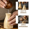 MANLINGDA Salt and Pepper Wooden Mushroom Shaped Pepper Spice Manual
