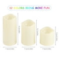thumbnail image 2 of 3-Pack LED Flameless Candle Lights with Remote Control, Battery-Powered Tea Lights for Birthday and Wedding Decor, Realistic Flicker, Night Light Ambiance, 2 of 7
