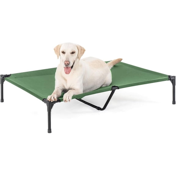 XL Elevated Dog Bed for Large Dogs, Extra Raised Dog Cot Beds, Heavy Duty Pet Cots with Durable Supportive Teslin Recyclable Mesh, Indoor & Outdoor Pet Bed