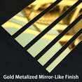 thumbnail image 3 of 5M Self-Adhesive Wall Trim Molding Trim, Stainless Steel Bar Mirror Metal Strip Decor, PAKASEPT Peel and Stick Trim Wall/Ceiling/Mirror Frame/Furniture (Metallized Gold), 3 of 17