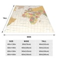 thumbnail image 5 of Bingfone Vintage World Map1 Print Flannel Fleece Blanket Throw Blanket For Bed,Sofa,Couch,Travel,Camping(40"X30"), 5 of 9