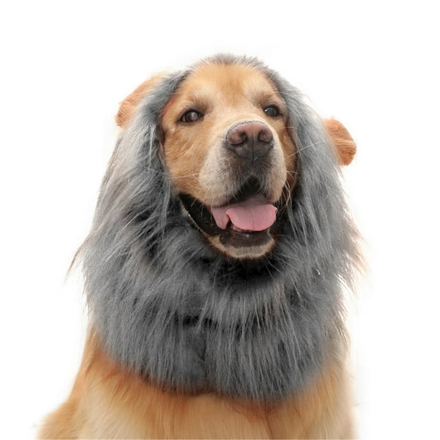 For Dog Dog Dog Costume Cosplay Wig For Dogs With Tail Realistic & Funny For Dogs Wig For Dogs Black Brown For Dogs,Gray Pullover Toupee S