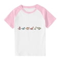 thumbnail image 1 of RXIRUCGD 2025 Vêtements d'Été pour Enfants Tout-Petits Garçons Filles Mode Mignon Col Rond Imprimé Manches Courtes Haut, 1 of 7