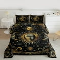 thumbnail image 2 of Manfei Bohemian Moon Sun Bedding Comforter Set, Psychedelic Stars Planet Twin Comforter Sets, Mandala Hippie Flower Reversible Bedding Set, Luxury Bedroom Decor, 2 Pieces, 2 of 8