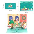 thumbnail image 2 of RV 2 piezas de tarjeta de felicitación de Navidad papel tridimensional tallado cena de Navidad mensaje de bendición creativa tarjeta pequeña brillar Electrónica, 2 of 4