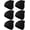 Black, variant on 6 Pack Warm Knitted Cuffed Beanie Hats Winter Cuff Skull Cap for Men Women