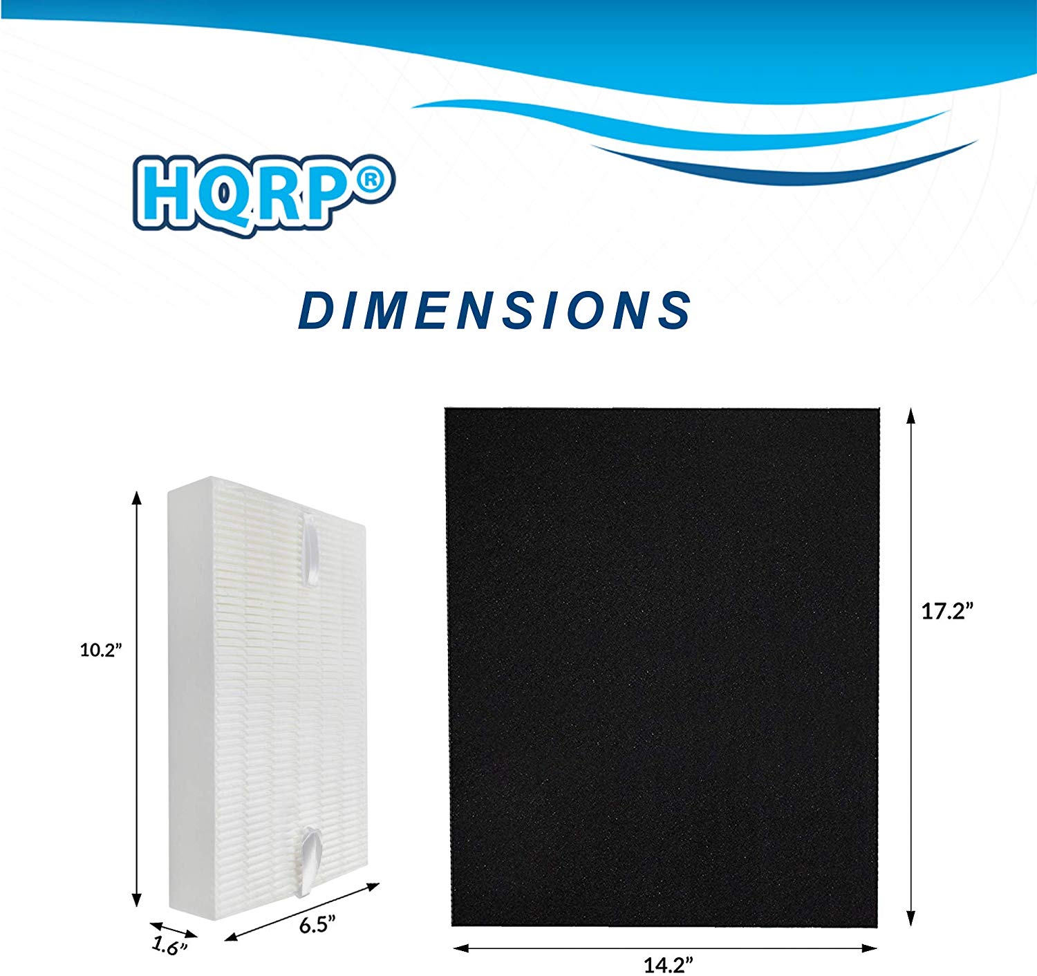 HQRP 3-Pack HEPA Filter and 4-Pack Activated Carbon Filter Compatible with Honeywell HPA300, HA300, HA300BHDB, HPA304, HPA8350, Filter R HRF-R3 Replacement