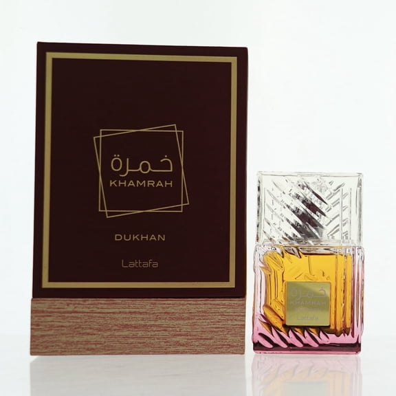 Khamrah Dukhan 3.4 Eau De Parfum Spray by Lattafa Box for Men