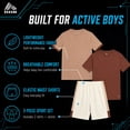 thumbnail image 6 of RBX Boys Athletic Outfit Set Performance Mesh Jersey Tees and Athletic Gym Shorts 3 Piece Outfit, 6 of 7