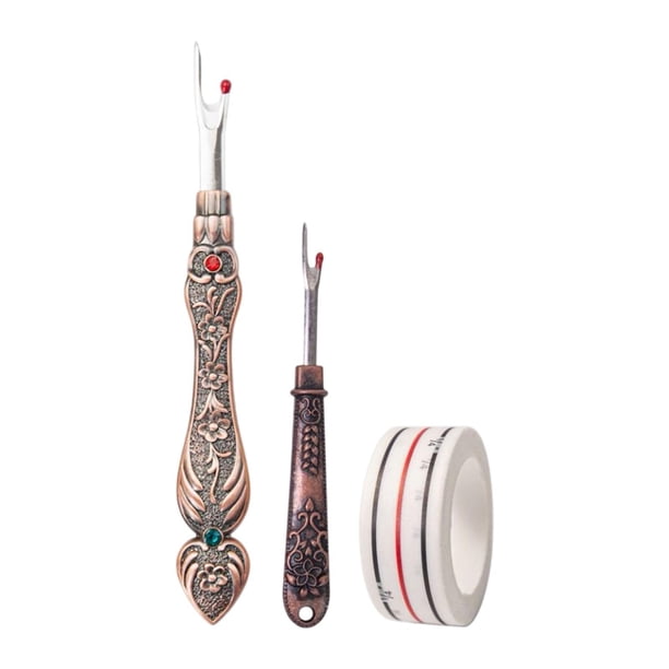 Abrecosturas con 1 rollo de cinta para quitar hilos y coser a crochet. Conjunto D