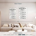 thumbnail image 4 of Elephant Stock Clean Kitchen Wall Sign Wall Art - Vertical Multi Panel Canvas - Living Room Wall Decor - Wall Signs Multi Panel - Black And White Decor - 32" x 50", 4 of 8