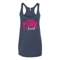 thumbnail image 2 of I Wear Pink for My Aunt Survivor Awareness Tri-Blend Racerback Tank Top, Vintage Navy, Small, 2 of 3