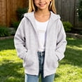 thumbnail image 5 of Nugftut Boys Sweatshirts Full Zip Up Long Sleeve Hoodies with Front Pockets Casual Sweatshirts Size 12-13, 5 of 8