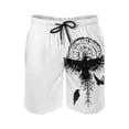 thumbnail image 2 of Casual Shorts for Men 2026 Summer Elastic Waist Relaxed Fit Straight Leg Viking Style Printed Shorts, 2 of 4