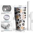 thumbnail image 6 of 30oz Halloween Leopard Print Ghosts Bats and Pumpkins Tumblers Stainless Steel Tumbler with Lid and Straw,Vacuum Insulated Double Wall Travel Tumbler Cups Mug with Cleaning Brush for Coffee,Tea, 6 of 7