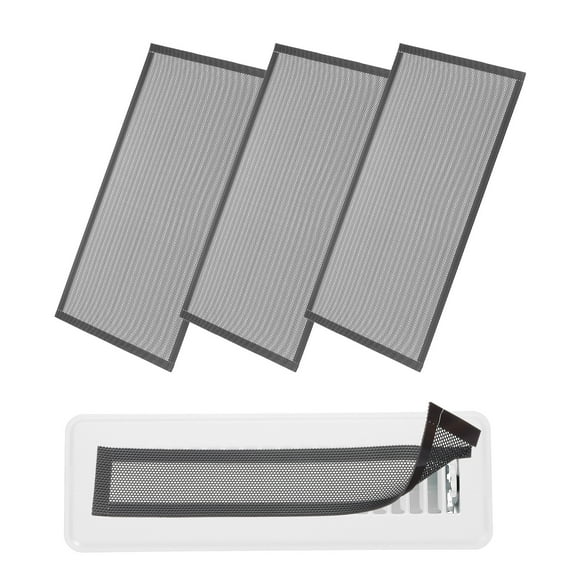 Uxcell 4Pcs Magnetic Floor Vent Covers, Floor Register Cover Mesh Air Vent Screen Filters, Great for Home (Black, 14-Inch x 8-Inch)