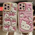 thumbnail image 2 of Sanrio-fundas de Hello Kitty Cat para teléfono móvil, carcasa Original a prueba de golpes para iPhone 14, 13, 12, 11 Pro Max Plus, XS, XR zhangmengya LED, 2 of 2