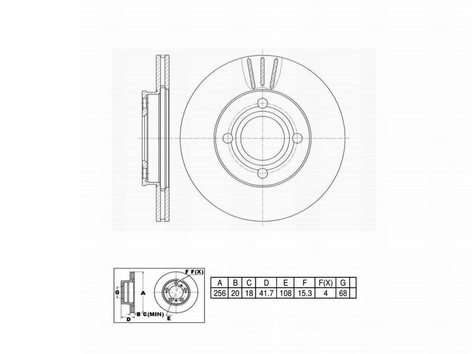 Winstop Brake Rotor, Front WS229919, Audi 4000 1987-1985
