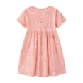 thumbnail image 2 of WIBACKER Summer Little Girl's Casual Cotton Dress Rabbit Short Sleeve Tutu Dresses 6T, 2 of 5