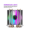 thumbnail image 2 of 2X Cpu Air Cooler 6 Heat Pipes Twin-Tower Heatsink with 90mm Rainbow LED Fans for 775/1150/1155/1156/1366, 2 of 5