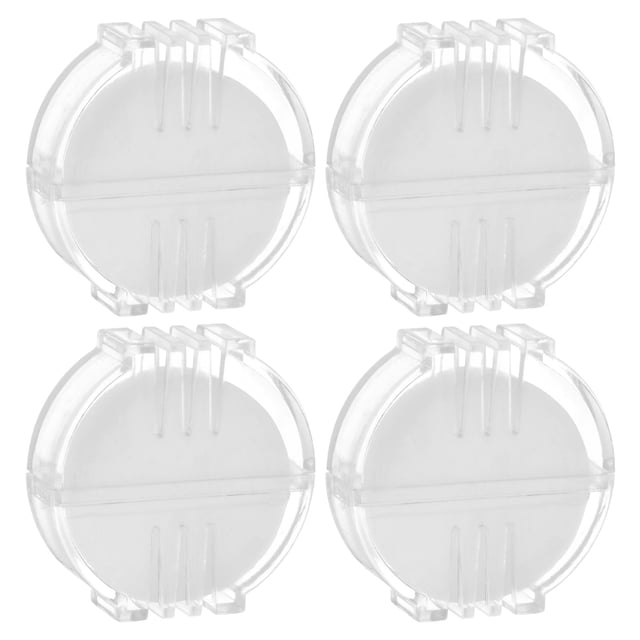 Uxcell 4pcs Acondicionadores de hilo de cera de abejas Bloque de cera con caja de plástico para acolchado y costura Blanca