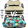 thumbnail image 3 of Uorisanigo Golf Cart Seat Covers - Dustproof Hawaiian Pineapple Flower Golf Cart Seat Blanket Towel with Storage Pockets, Suitable for EZGO, Club Car & More 2-Seat Carts, 51.18"x 30.31", 3 of 6
