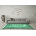 thumbnail image 3 of Ahgly Company Indoor Square Persian Turquoise Blue Traditional Area Rugs, 3' Square, 3 of 4