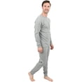 thumbnail image 2 of Leveret Mens Two Piece Cotton Pajamas Solid Light Grey XXXL, 2 of 2