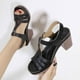 thumbnail image 4 of WILLBEST Sandalias De Plataforma Para Mujer, De Tacón Alto, Cómodas, Informales, Elegantes, Con Punta Abierta, Para Verano, Playa, Vacaciones, Trabajo, Citas, Fiestas, 4 of 8