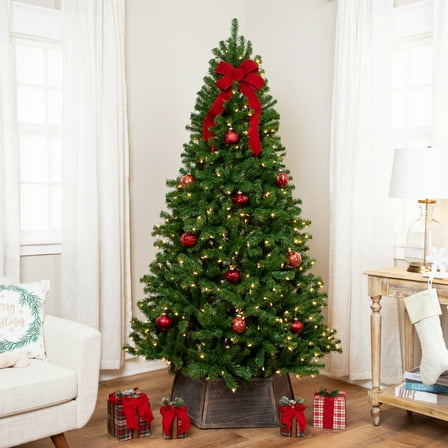 Northlight Pre-Lit Full Pendleton Spruce Artificial Christmas Tree - 7' - Clear Lights