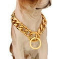thumbnail image 3 of 15mm Thick Stainless Steel Dog Chain Collar Pet Supplies, 3 of 6