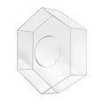 thumbnail image 4 of Soporte de Pastel Acrílico Transparente Mayimx Caja de Pastel Rellenable Hexagonal 20cmx15cm, 4 of 9