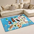 thumbnail image 2 of Dreamtimes Lightweight Soft Area Rugs 31x20 Inch, Animal Europe Map Floor Mat Doormat for for Rooms Entrance Hardwood Floor Living Room 2'7" x 1'8"） Nursery Rugs, 2 of 6