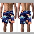 thumbnail image 3 of luoweisi Men's Beach Shorts Quick Dry Swim Trunks with Mesh Lining Cartoon Dinosaur 2XL, 3 of 5