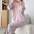 thumbnail image 5 of Fengactive Women's Long-Sleeve Blouses and Full-Length Bottom Pajama Set Loose Soft Lounge 2 Pieces Lightweight Nightwear, 5 of 5