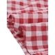 thumbnail image 5 of Blusas de Cuadros de Talla Grande para Mujeres Agnes Orinda, Escote en V de Corazón, Mangas Cortas Abullonadas con Decoración de Botones, Verano 1950s 4X Rojo, 5 of 7