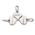 thumbnail image 1 of Sterling Silver 18" 1.2mm Box Chain "We Are Best Friends" Three Piece Shareable Pendant Necklace, 1 of 2