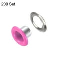 thumbnail image 3 of 200set Grommets Kit Metal Eyelets 4mm Grommet Tool for Shoes Clothes Belt Bag DIY Project, Fuchsia, 3 of 6