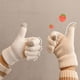 thumbnail image 3 of Guantes de invierno con pantalla táctil de fresa para niñas, guantes cálidos antifríos para montar, guantes de cinco dedos de felpa tejidos, 3 of 6