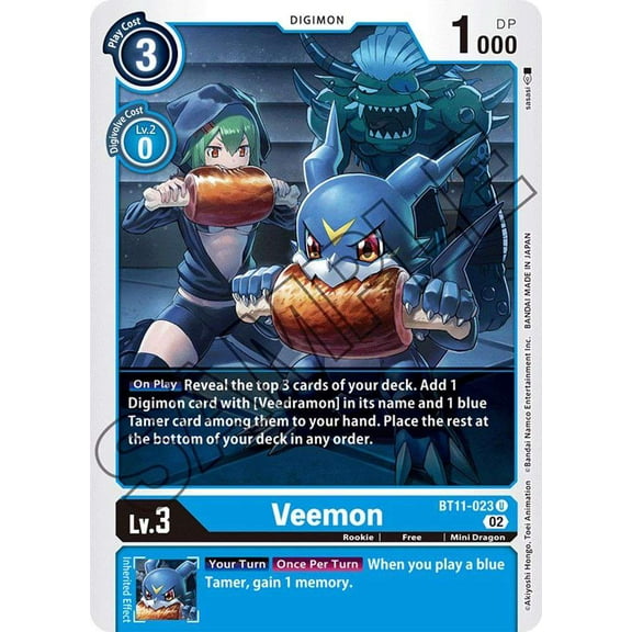 Digimon Dimensional Phase Uncommon Veemon BT11-023