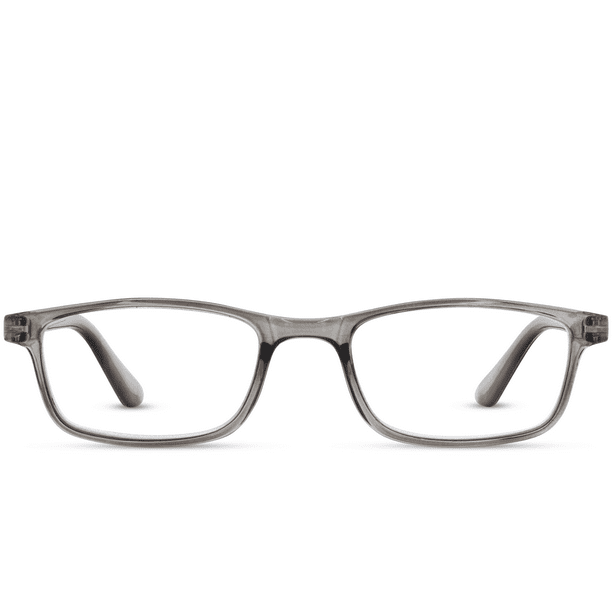 Equate Reader Glasses with Case, Steel Gray, +1.25