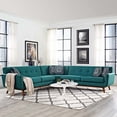 thumbnail image 5 of Modway Engage L-Shaped Upholstered Fabric Sectional Sofa in Azure, 5 of 7
