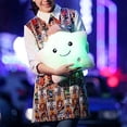 thumbnail image 3 of TiokMc Star Shaped Plush Throw Pillow with LED Night Light, Soft Glowing Cushion for Kids, Decorative Plush Stuffed Toy Gift, 14.6"x12.8", White, 3 of 6