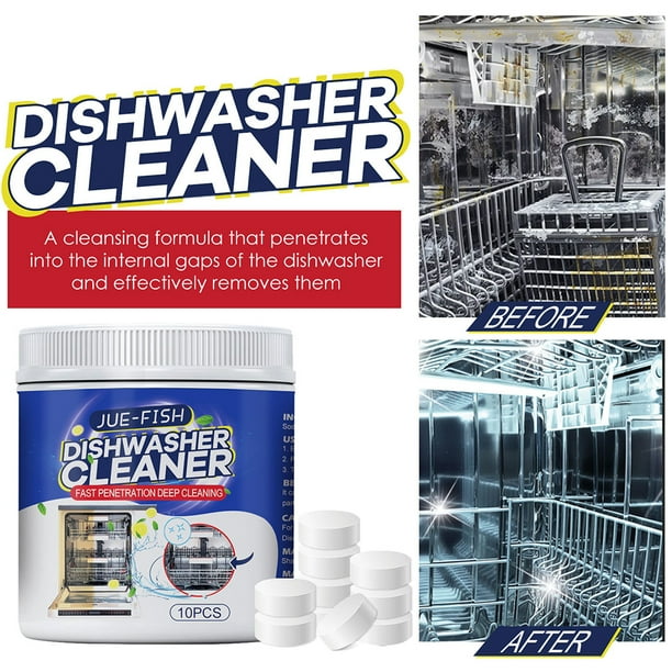 Clairlio 10pcs Powerful Cleaning Dishwasher Tablets Removes Scale and